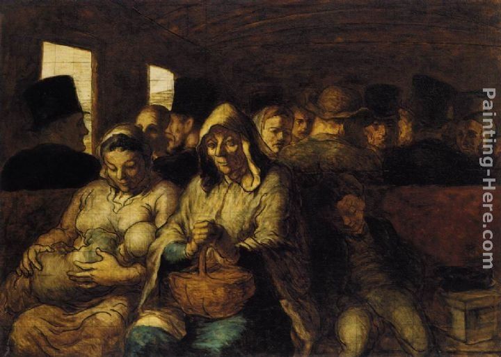 Honore Daumier The Third-class Carriage